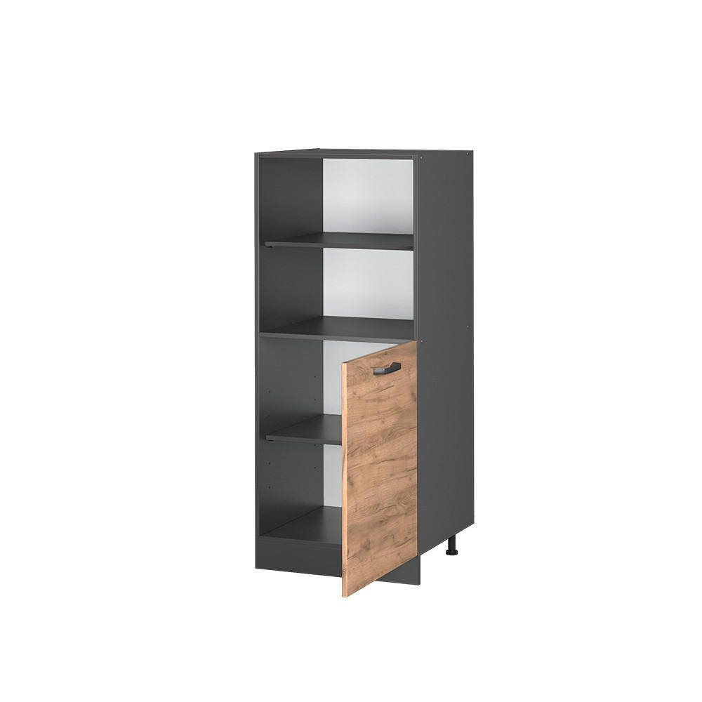 HERDUMBAUSCHRANK R-Line Goldkraft Eiche 60 cm - Honigeiche/Anthrazit, Holzwerkstoff (60/143/57cm) - Vicco