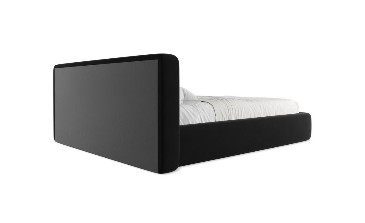 POLSTERBETT mit Bettkasten und Lattenrost 230x215 Blau - Blau/Schwarz, Kunststoff/Textil (180/200cm) - Makamii