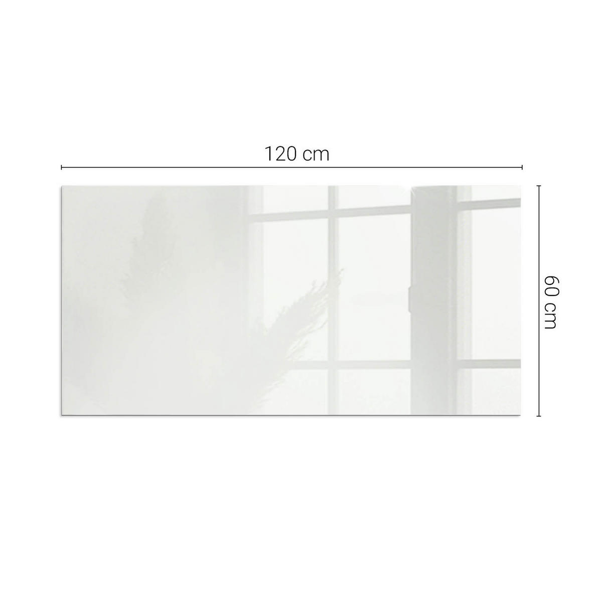 GLASPLATTE für Kamin 120x60 cm Grau - Grau, Glas (120/60/0.4cm) - ArtPrintCave