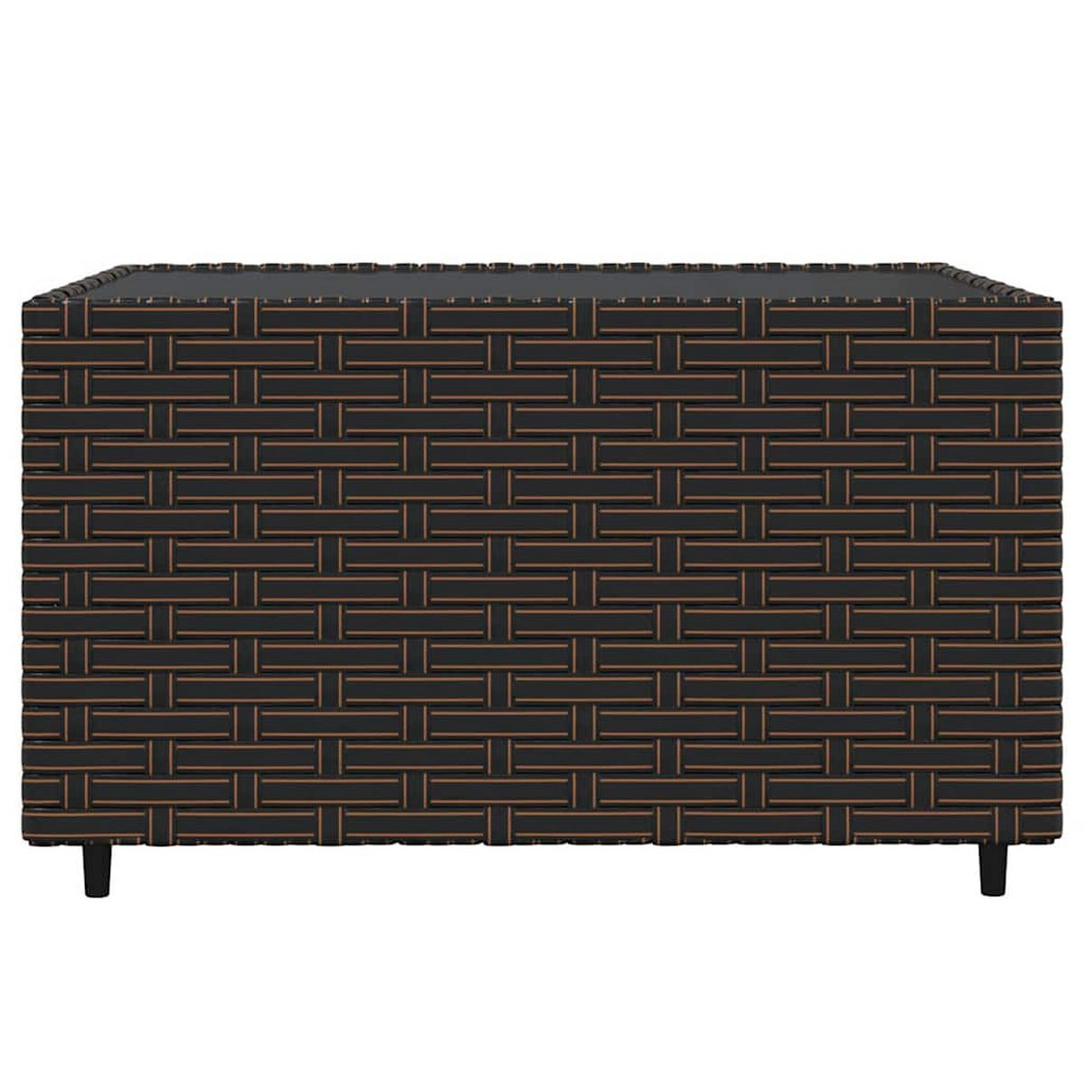 GARTEN-LOUNGE-SET 4-teilig Mit Kissen Braun Poly Rattan - Braun, Kunststoff - vidaXL