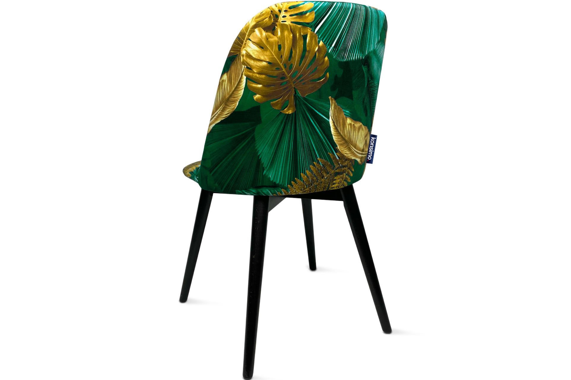 ESSZIMMERSTÜHLE BAKERI (2er-Set), grün / gold / schwarz - Goldfarben/Schwarz, Holz/Buchenholz (48/86/44cm) - KONSIMO®