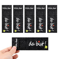 GASTGESCHENK 24 Stück Filz Schokoladen Hülle Hochzeit Taufe Geschenkverpackung - Schwarz, Textil (14/1/5cm)