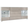 SIDEBOARD Bari Sandgrau Hochglanz - Sandfarben, Holzwerkstoff (166.5/75.5/35cm) - Vladon