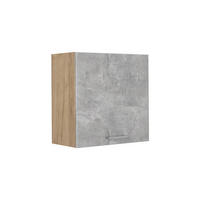 HÄNGESCHRANK R-Line, Beton/Goldkraft Eiche, 60 cm mit 1 Tür - Honigeiche/Grau, Holzwerkstoff (60/60/31cm) - Vicco