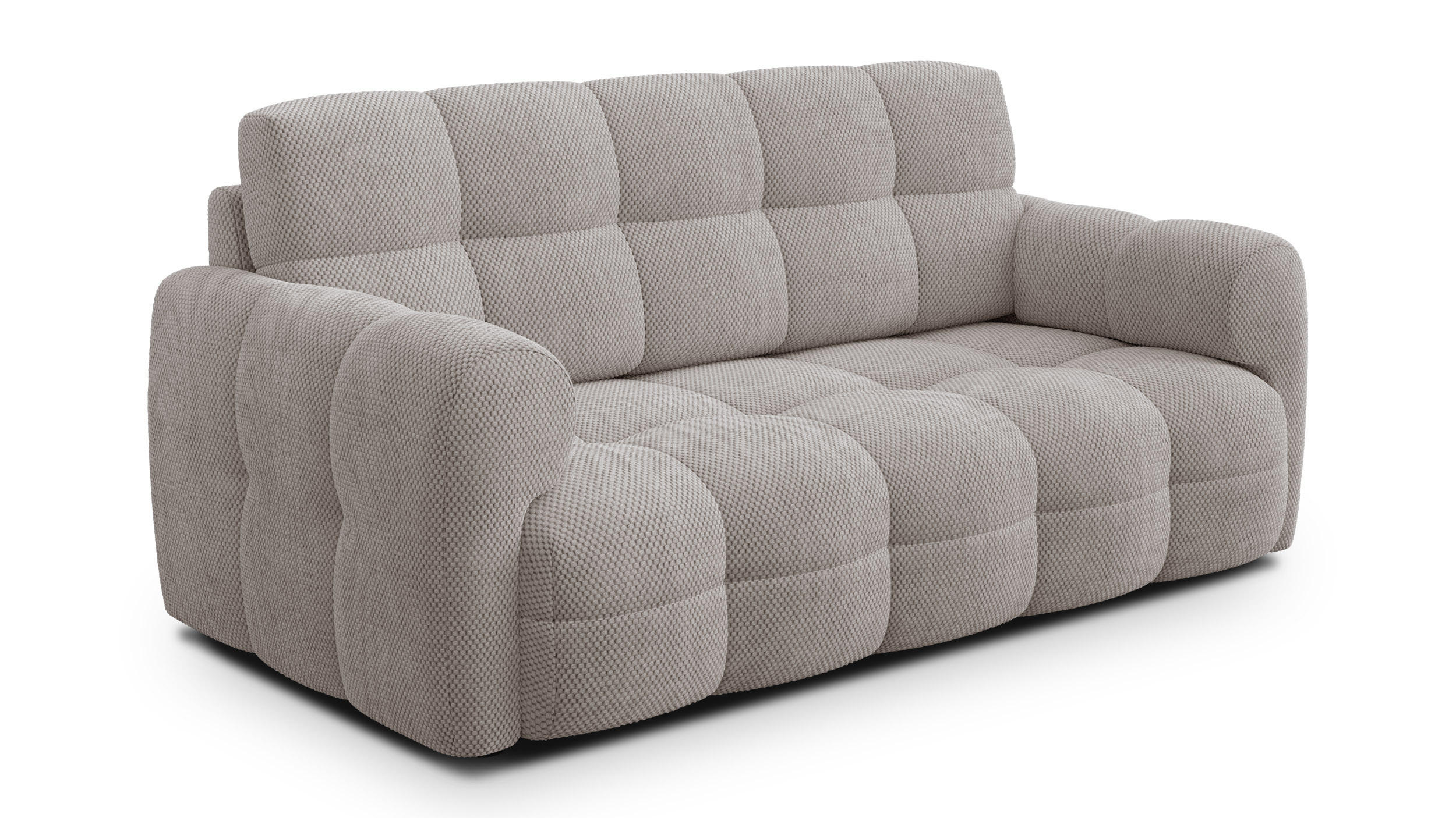 SOFA MELLOW 2,5-Sitzer, beige - Beige/Schwarz, Holz/Textil (183/87/98cm) - Courtois Laville