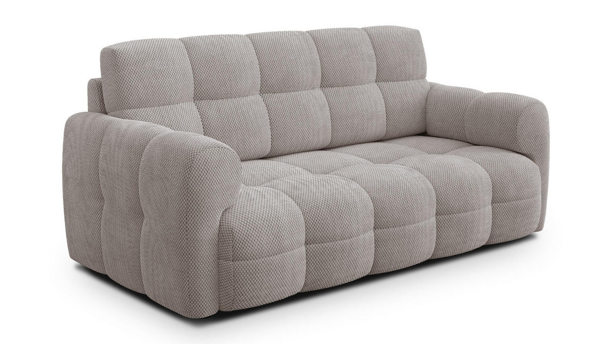 SOFA MELLOW 2,5-Sitzer, beige - Beige/Schwarz, Holz/Textil (183/87/98cm) - Courtois Laville