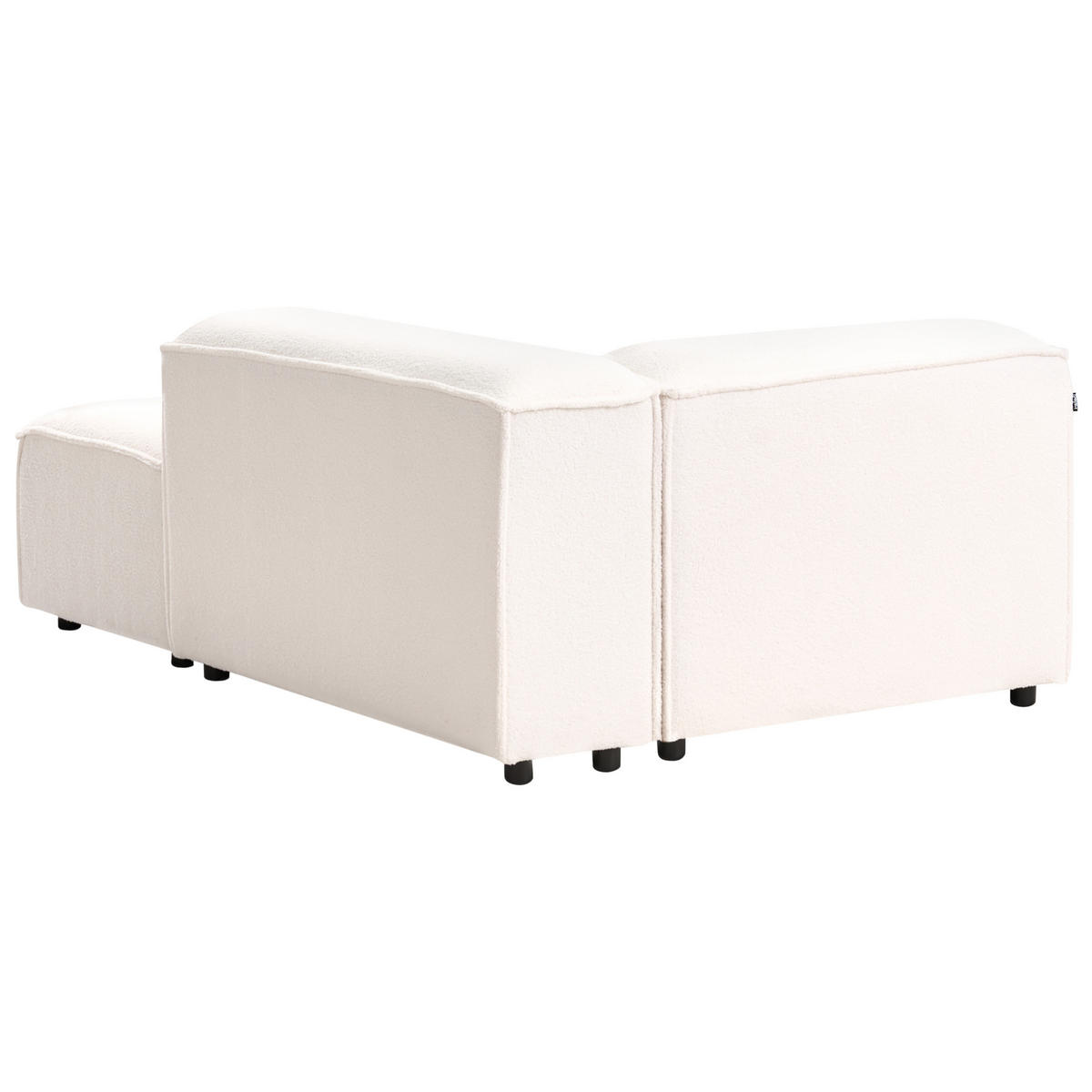 ECKSOFA Modul 4-Sitzer Bouclé Cremeweiß linksseitig Ardal - Creme, Textil (326/180cm) - Beliani