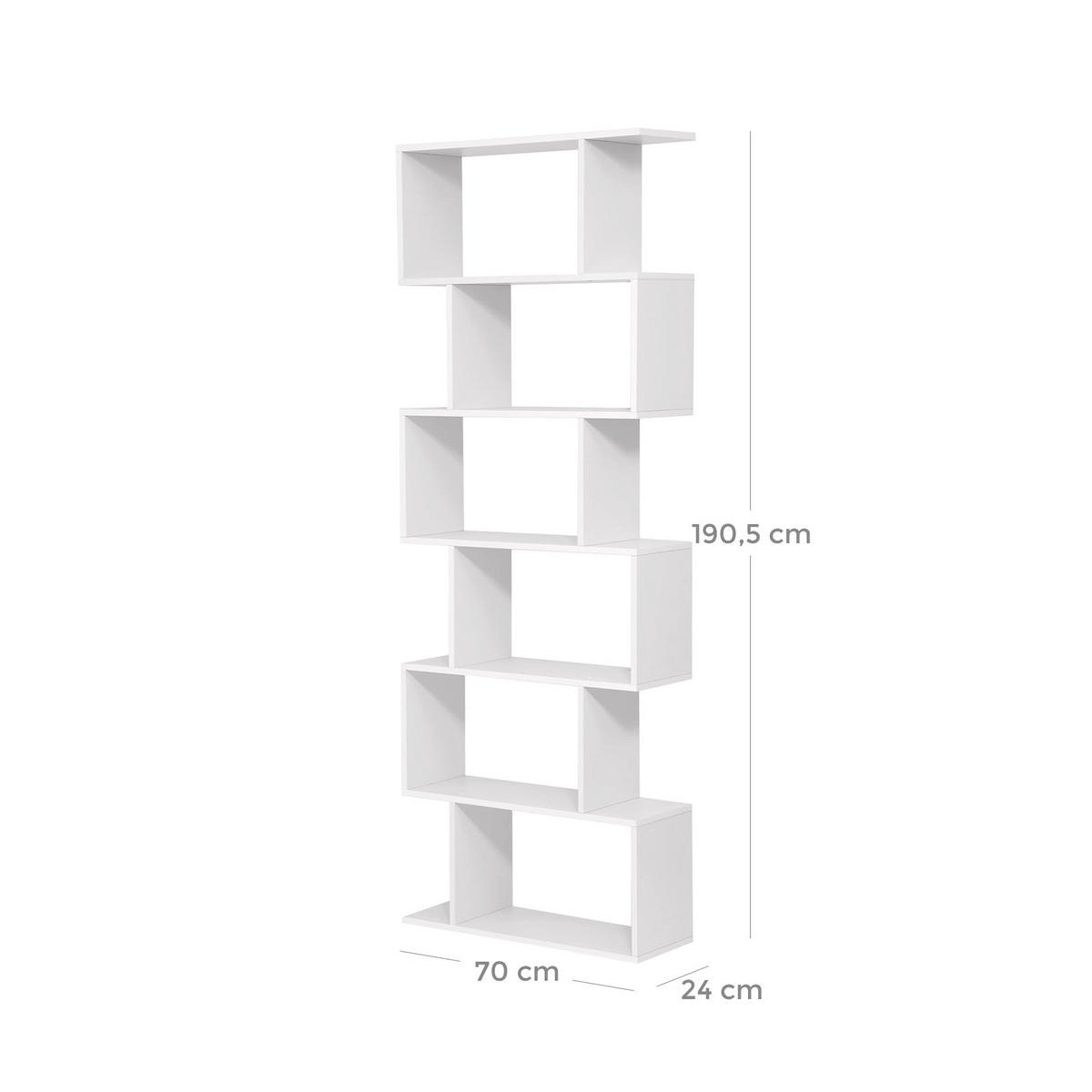 BÜCHERREGAL - Weiß, Holzwerkstoff (24/191/70cm) - Hansiro
