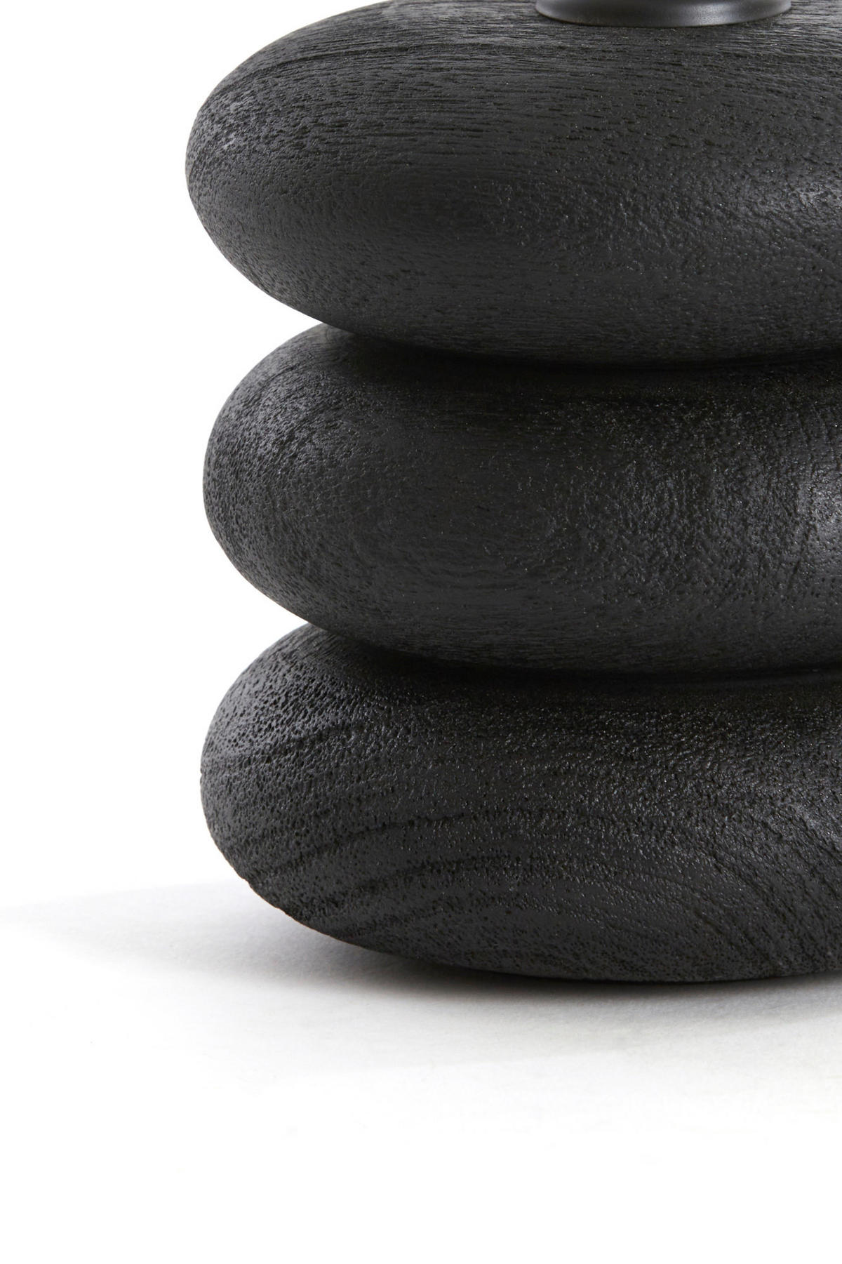 LAMPENFUSS Budongo Schwarz Ø12/12 cm - Schwarz, Holz (12/12/12cm) - Light & Living