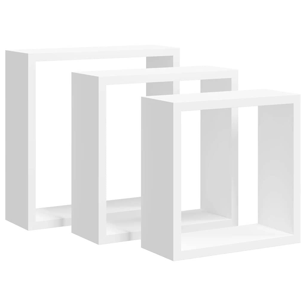 vidaXL Wandregalset Weiß 30x30x10 cm
