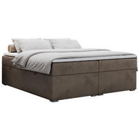 BOXBETT BESS 200/200 Braun Velvet - H3 - Braun, Holz/Textil (200/200cm) - MKS