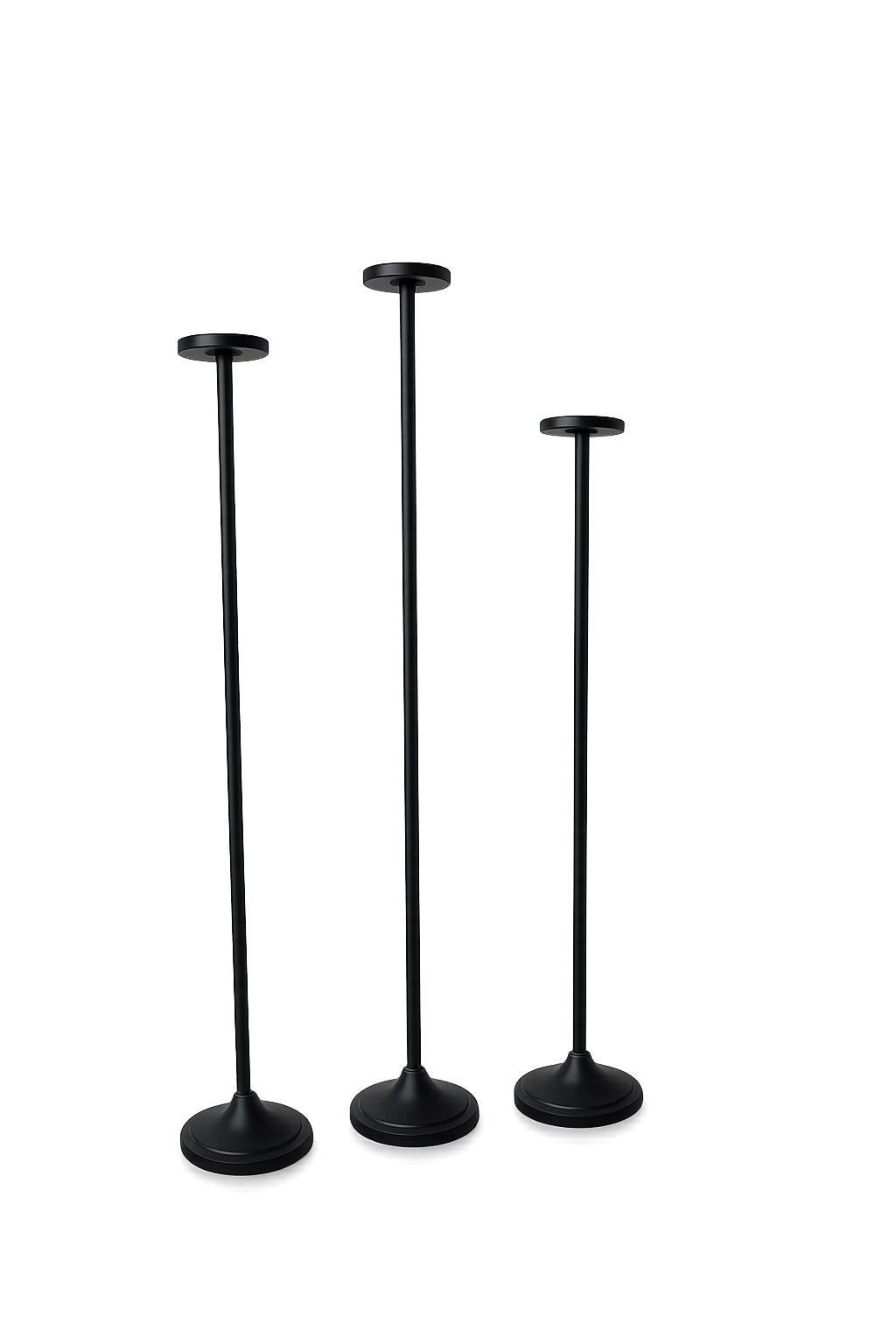 BODENKERZENHALTER Ambi - Schwarz, Metall (20/120/20cm) - LOFT42