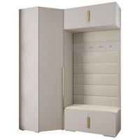 GARDEROBEN-SET 236,7/181,7/47 - Beige/Goldfarben, Holz/Metall (181.7/236.7/47cm) - Abiks Möbel