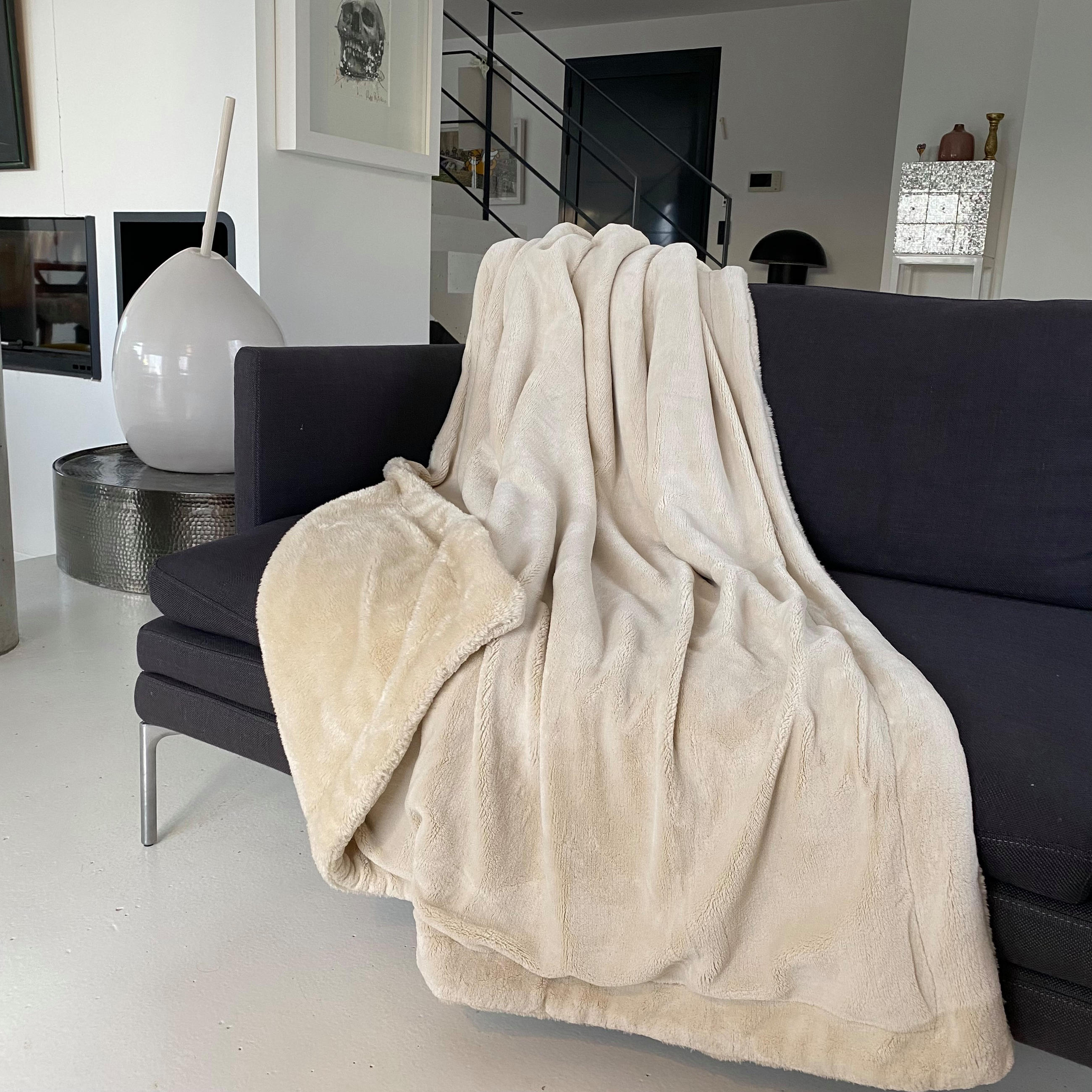 FLEECE Decke Cozy 130x170 Hellbeige - Beige, Textil (130/170cm) - LE COMPTOIR DE LA PLAGE