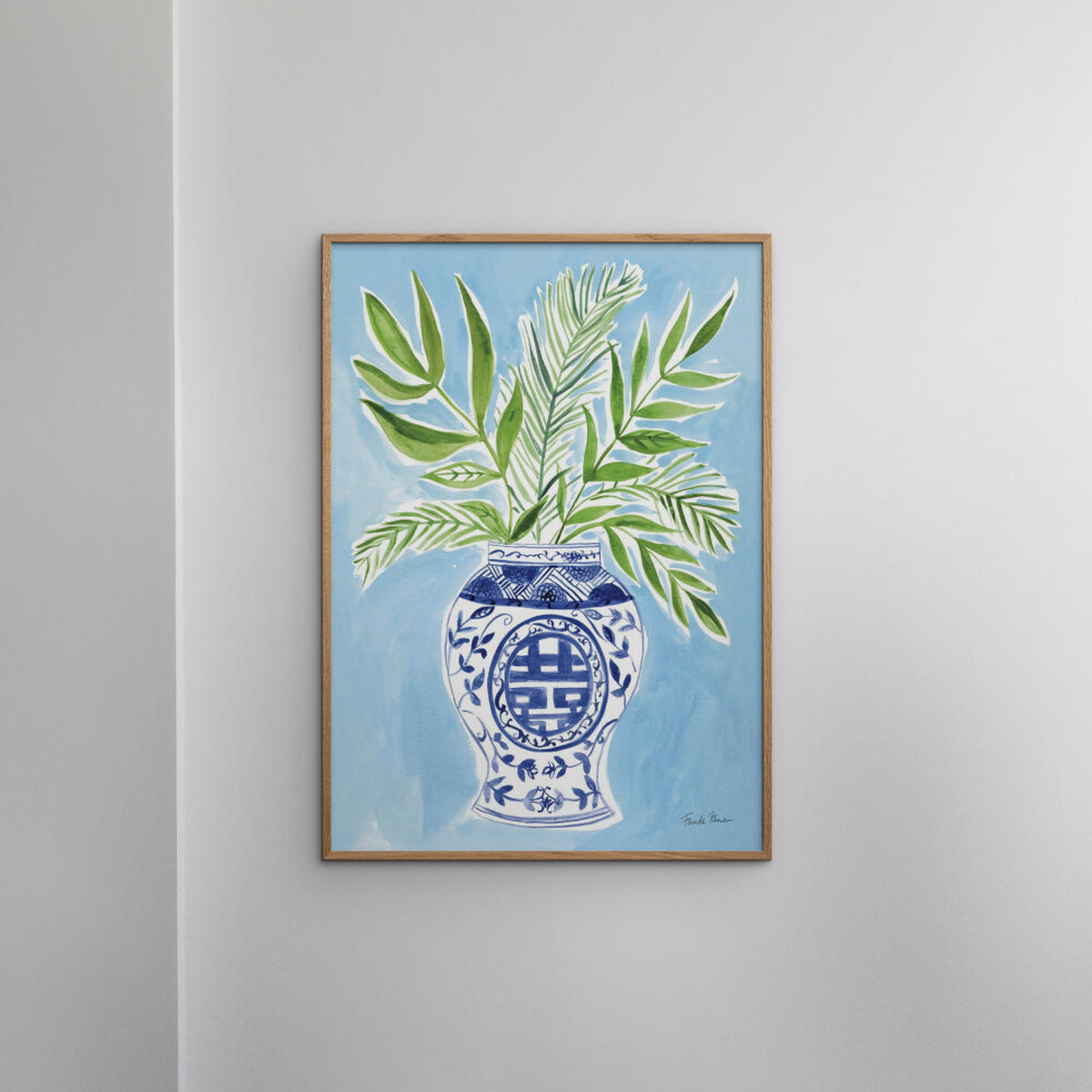 POSTER Wild Apple - Elegant Chinoiserie II - Blau, Papier (30/40/0.1cm) - Poster&Frame