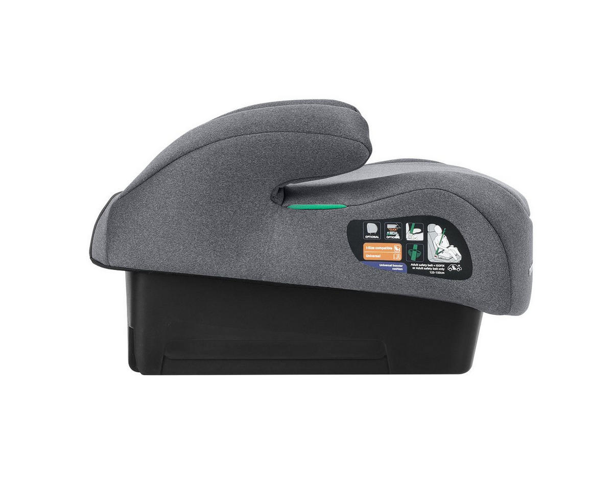 SITZERHÖHUNG i-Go dunkelgrau i-Size (125-150cm) Gruppe 3, Armlehne - Grau, Kunststoff (36/22/42cm) - Kikka boo