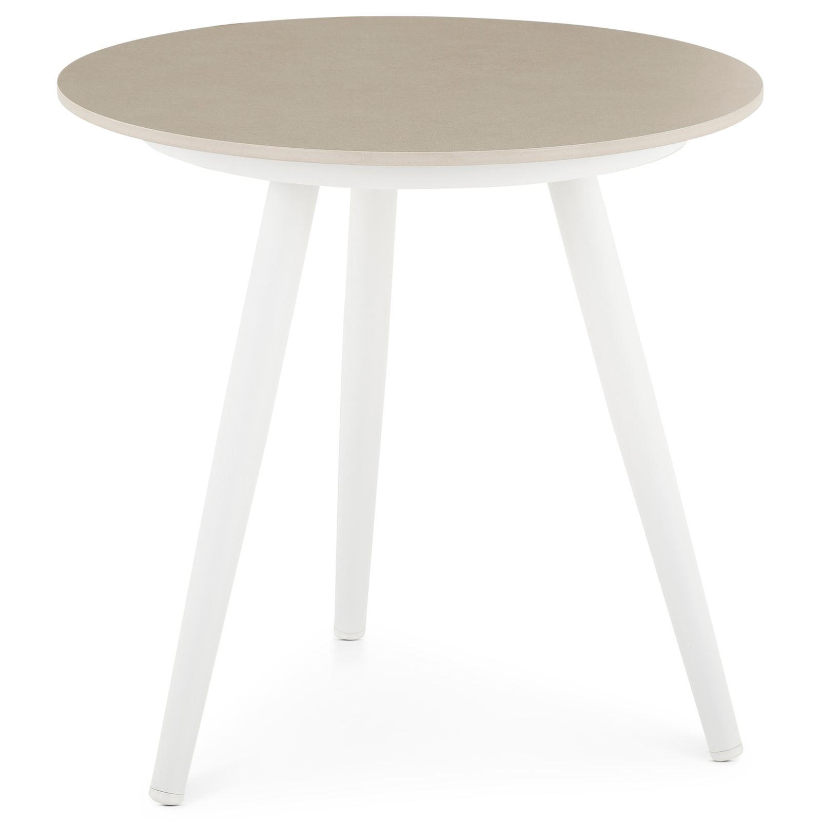 BEISTELLTISCH ROSALIA - Beige/Weiß, Metall (46/46/45cm) - IDIMEX