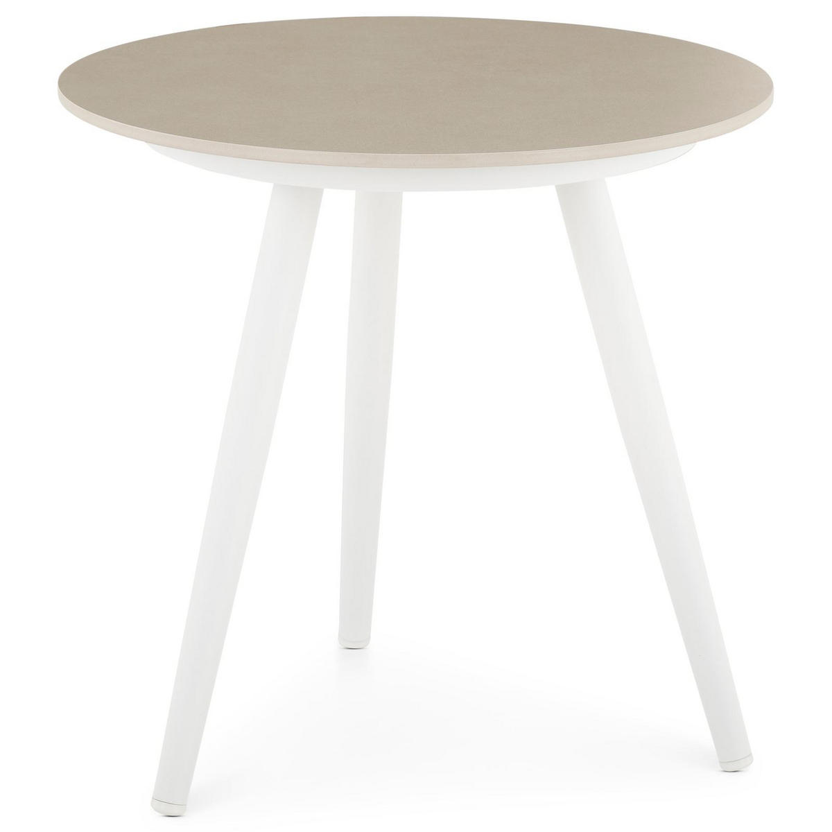 BEISTELLTISCH ROSALIA - Beige/Weiß, Metall (46/46/45cm) - IDIMEX
