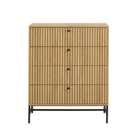 KOMMODE mit 4 Schubladen aus Holz, L80,6 cm - Storo - Klares Holz - Eschefarben, Holz (81/100/40cm) - Drawer