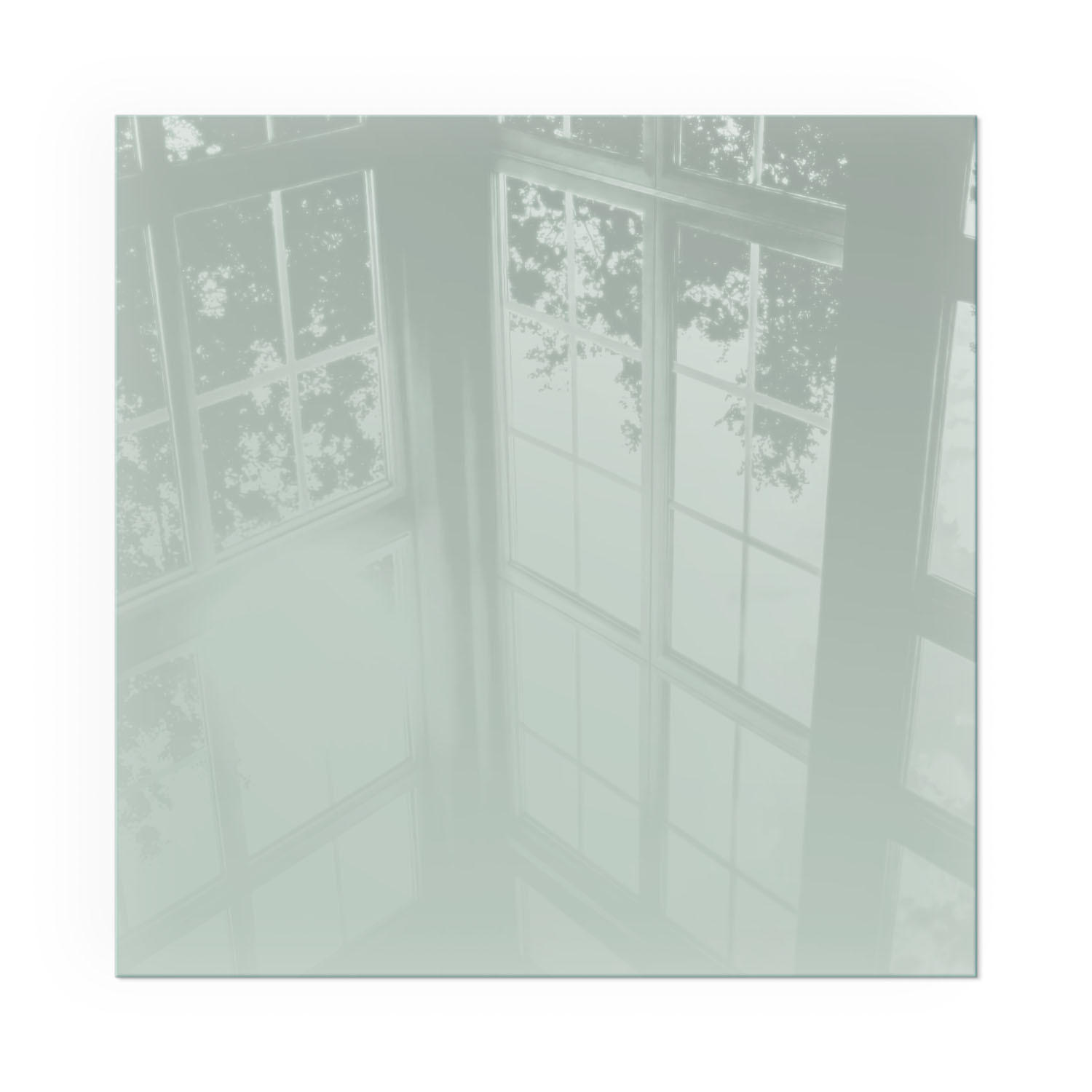 GLASPLATTE für Kamin 60x60 cm - Grün, Glas (60/60/0.4cm) - TULUP