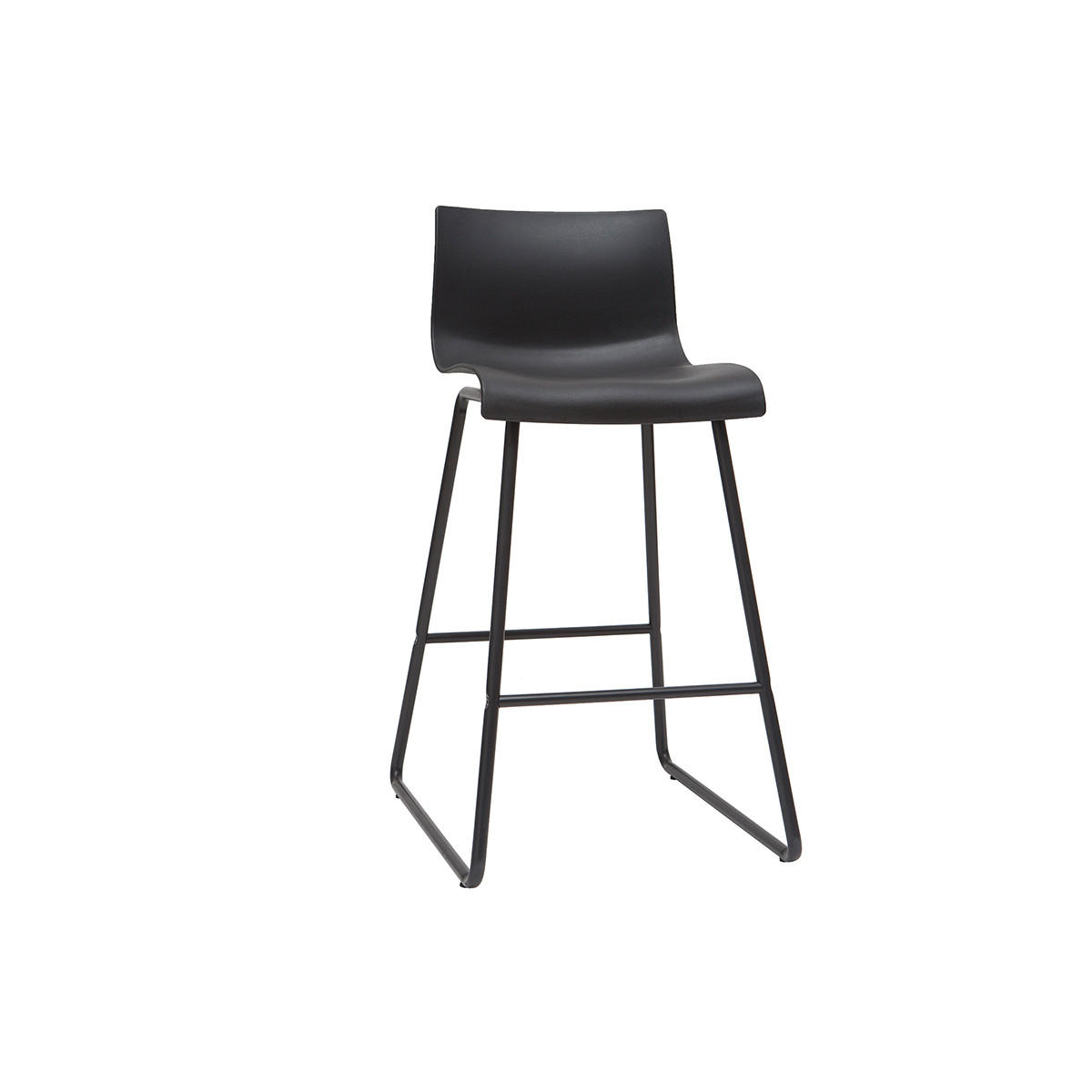 BARHOCKER Design Schwarz H65 ONA - Schwarz, Kunststoff (55/89/47cm) - Miliboo