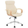 BÜROSTUHL Mellow, Kunstleder Natura/Creme - Creme, Textil/Metall (64/132/65cm) - TPFLiving