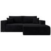 ECKSOFA Farese Mini mit Cordbezug Schwarz, rechts - Schwarz, Textil (167/240cm) - Selsey