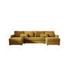 ECKSOFA MOS U BIS Itaka 33 mit Schlaffunktion - Currygelb, Textil (285/85/140cm) - Bedante