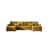 ECKSOFA MOS U BIS Itaka 33 mit Schlaffunktion - Currygelb, Textil (285/85/140cm) - Bedante