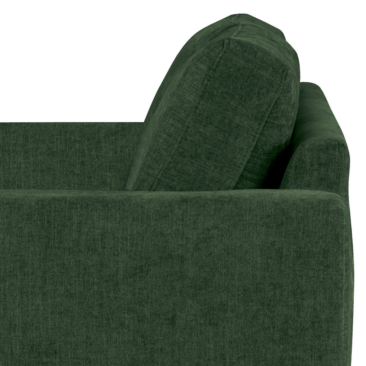 SESSEL - Dunkelgrün/Eichefarben, Eichenholz/Textil (122/81/88cm) - home24