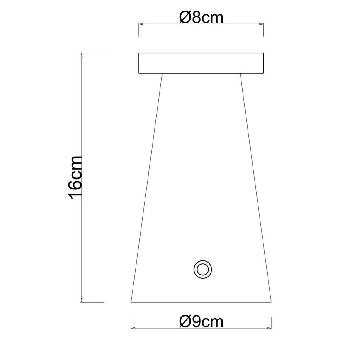 LED TISCHLEUCHTE Travertin Weiß - Grau, Metall (9/9/16cm) - Globo Lighting