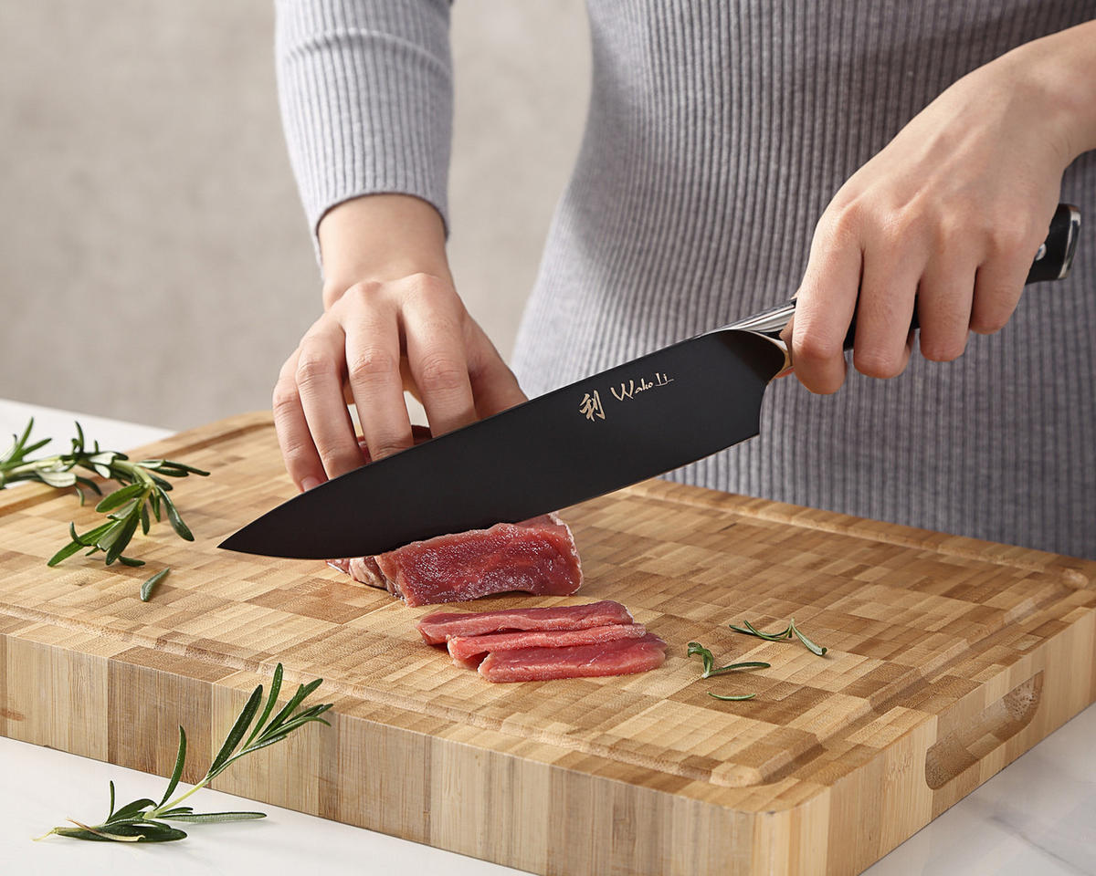 MESSER-SET 6-TEILIG 12,5–21 cm - Schwarz, Holz/Metall (1/1/1cm) - Wakoli