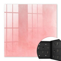 SCHLÜSSELBOX Schwarz 30x30 cm- Türöffnung nach rechts - Rosa Hintergrund - Pink, Metall (30/30/5cm) - TULUP