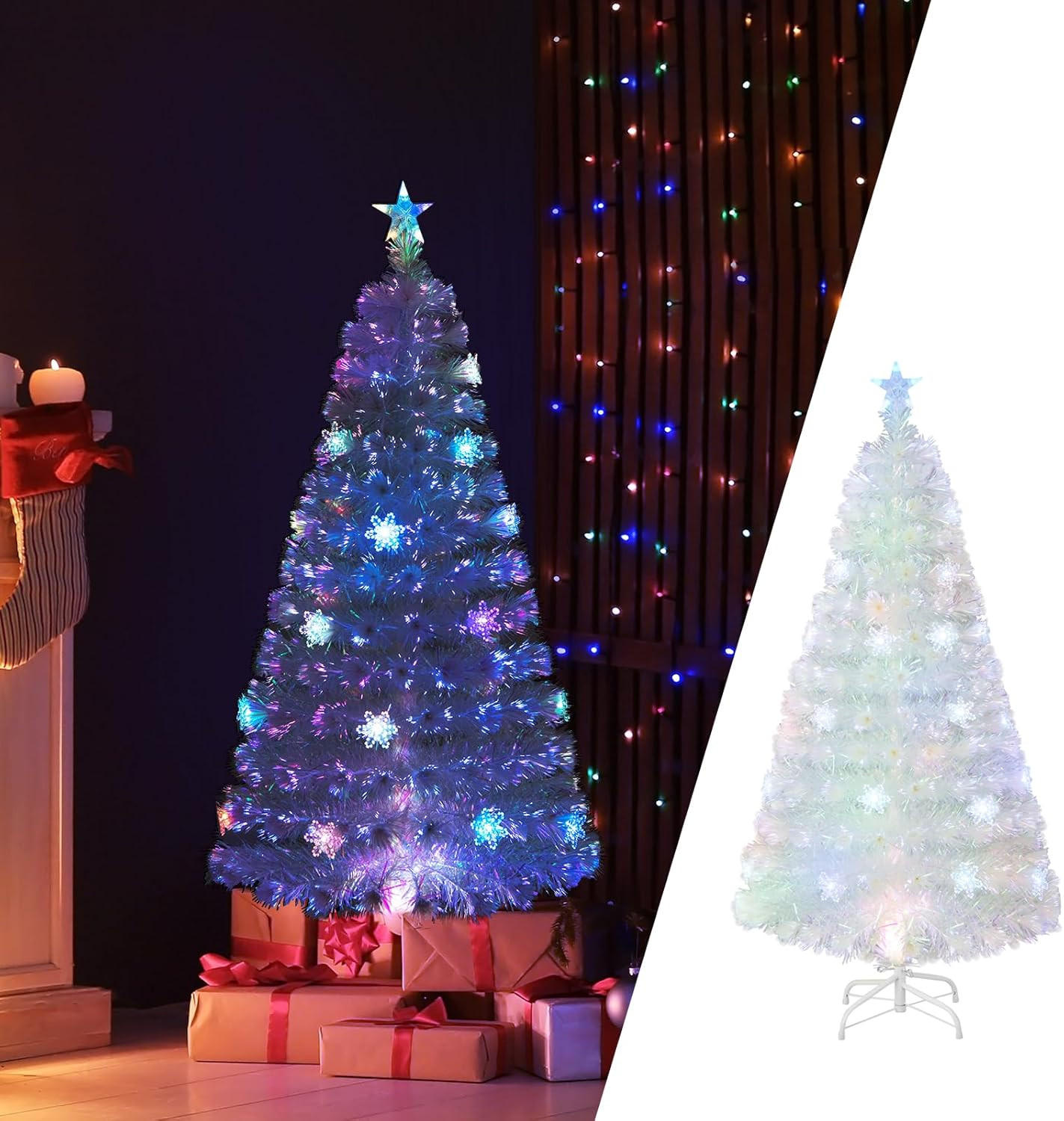 TANNENBAUM Weiß - Weiß, Kunststoff (150cm) - COSTWAY
