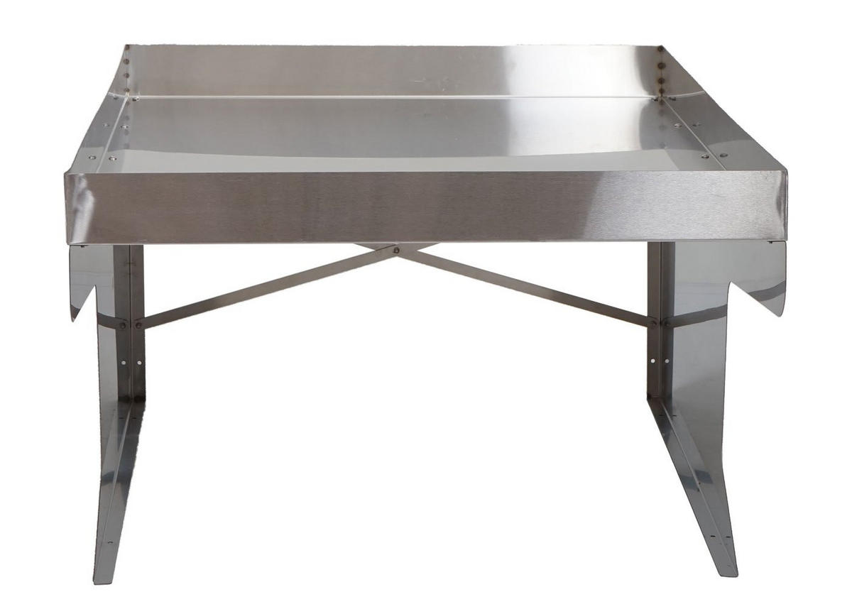 MÄHROBOTER-GARAGE XL mit Pflanzkasten 47x70x100cm Metall Edelstahl - Anthrazit, Metall (70/47/100cm) - PROREGAL