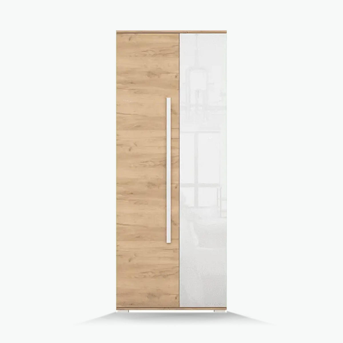 KLEIDERSCHRANK LAURA 2D 80 cm , 80/202/52, 2-türig, Craft Eiche Gold - Eichefarben, Holzwerkstoff (80/202/52cm) - imoebel24