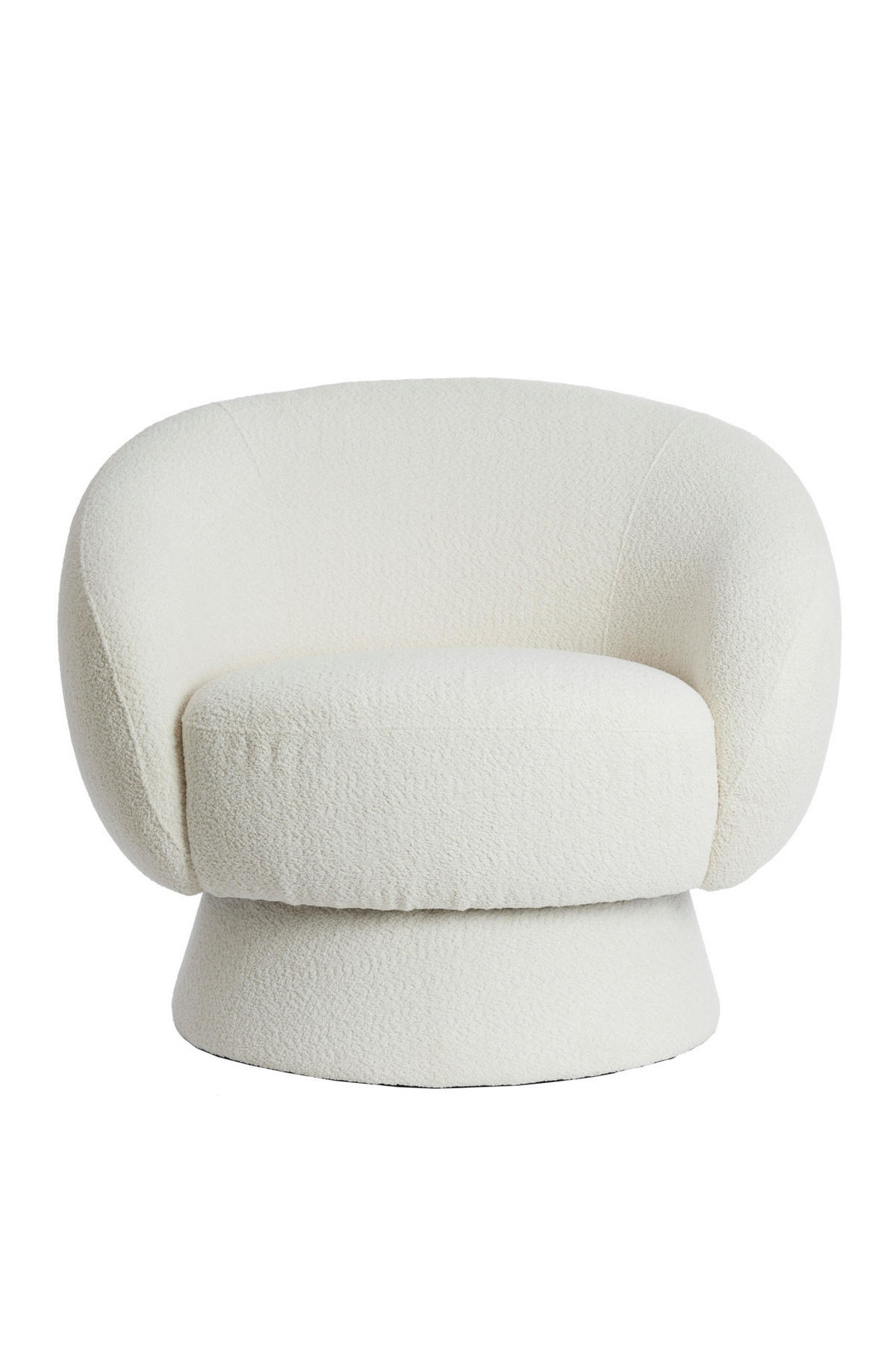 SESSEL Avoria Weiß Ø92/77 cm - Weiß, Textil (82/77/92cm) - Light & Living