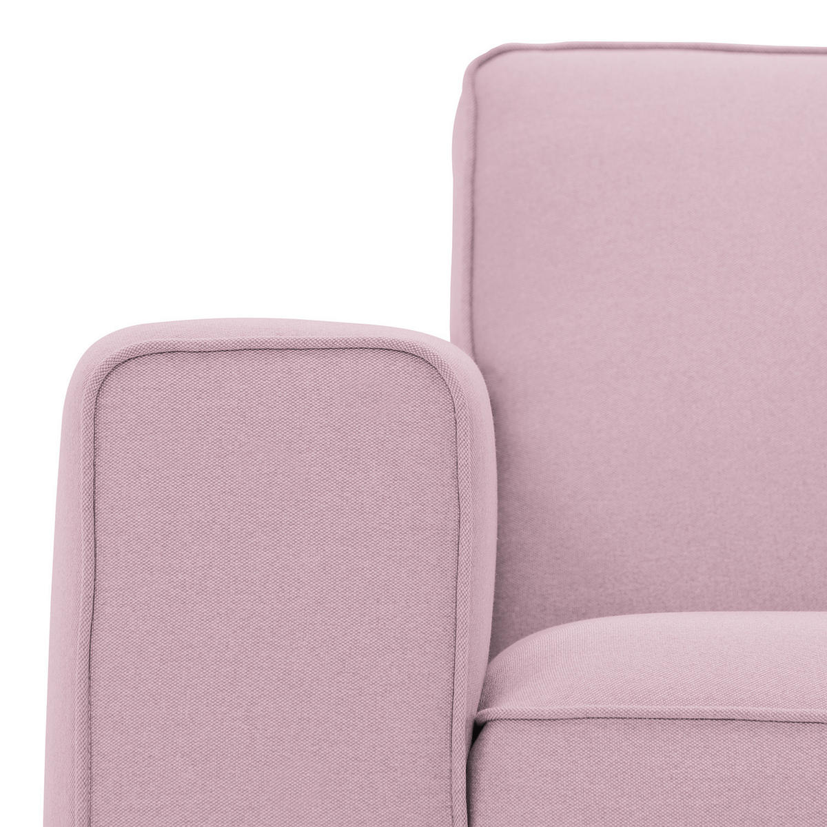 3-SITZER SOFA - Webstoff - Rosa, Textil (205/77/93cm) - home24