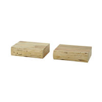 NACHTTISCH Baum Braun 20/30/8 cm 2er-Set - Braun, Holz (30/8/20cm) - Hoyz Collection