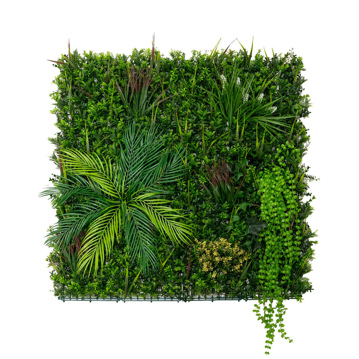 WANDFLIESE Alina Künstliche Pflanze 100 cm x 100 cm - Grün, Kunststoff (100cm)