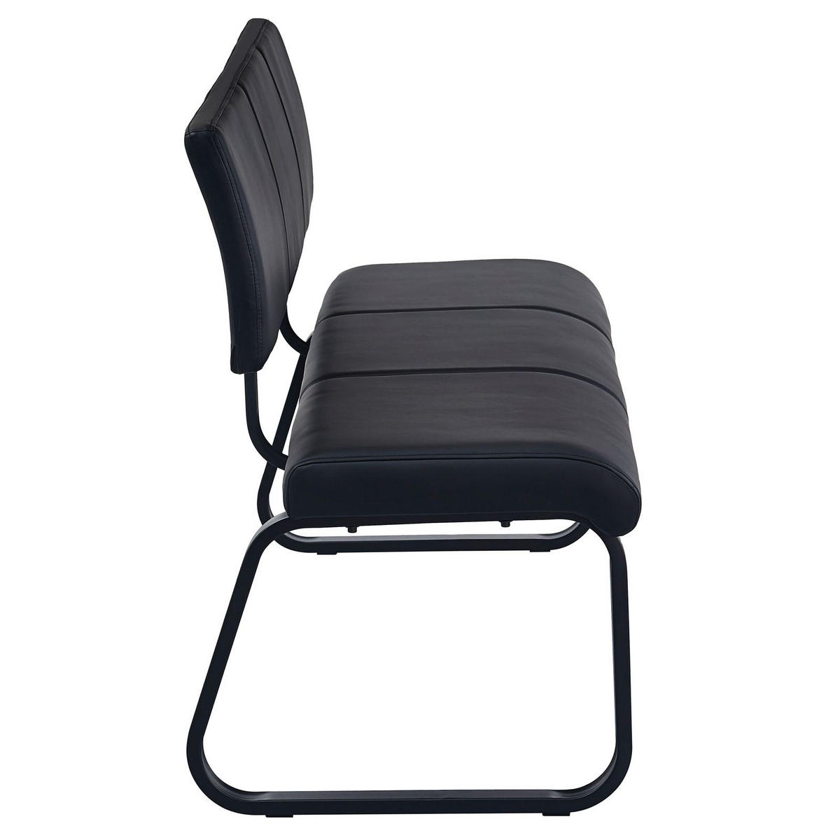 ESSZIMMERBANK VILAS - Schwarz, Textil/Metall (136/89/59cm) - IDIMEX