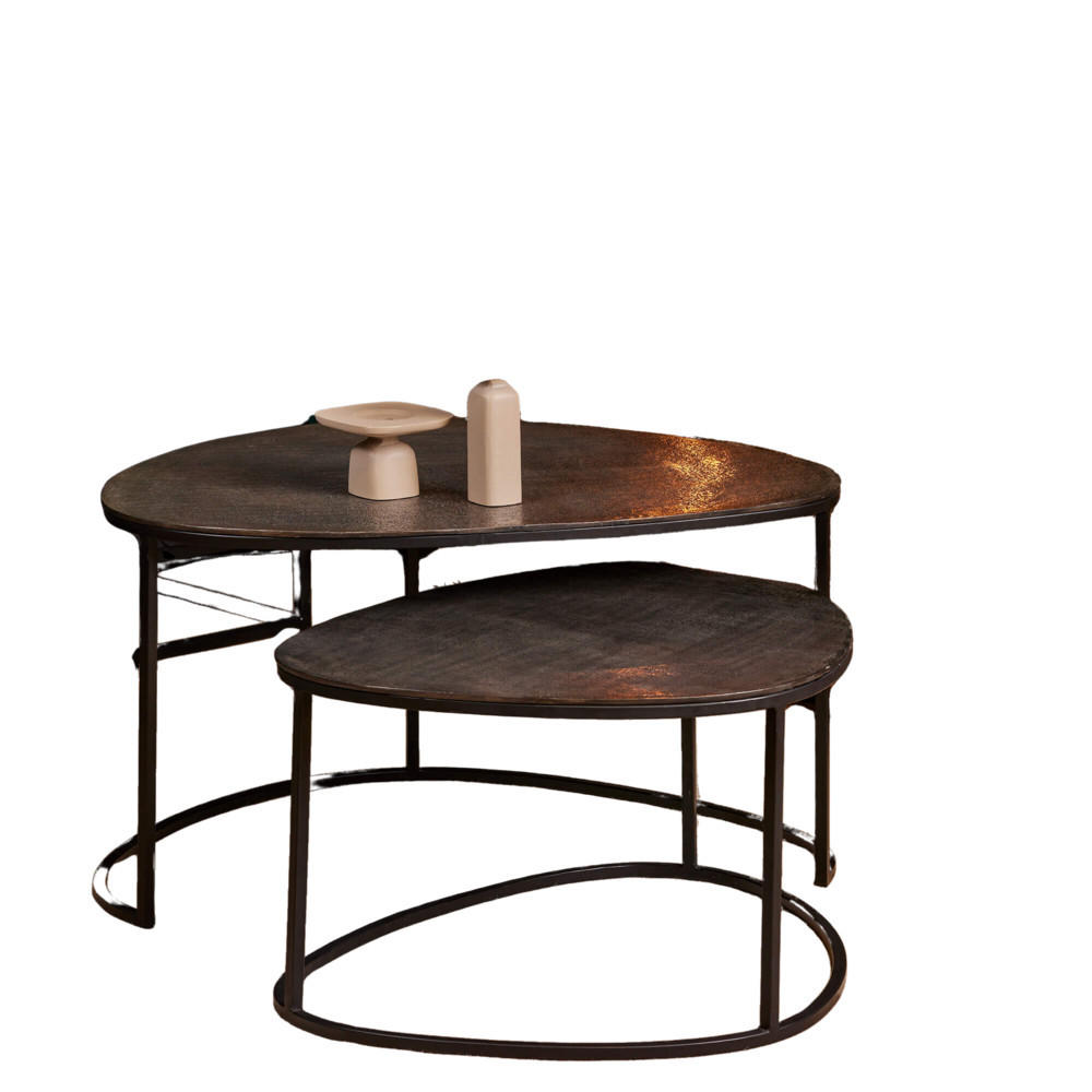 COUCHTISCH Suna Metall 65 cm / 90 cm Schwarz - Schwarz, Metall (90/65/50cm)