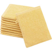 WASCHHANDSCHUH, 10er-Set, 16x21 cm, 100% Baumwolle, Gelb - Gelb, Textil (16/21cm) - Zollner