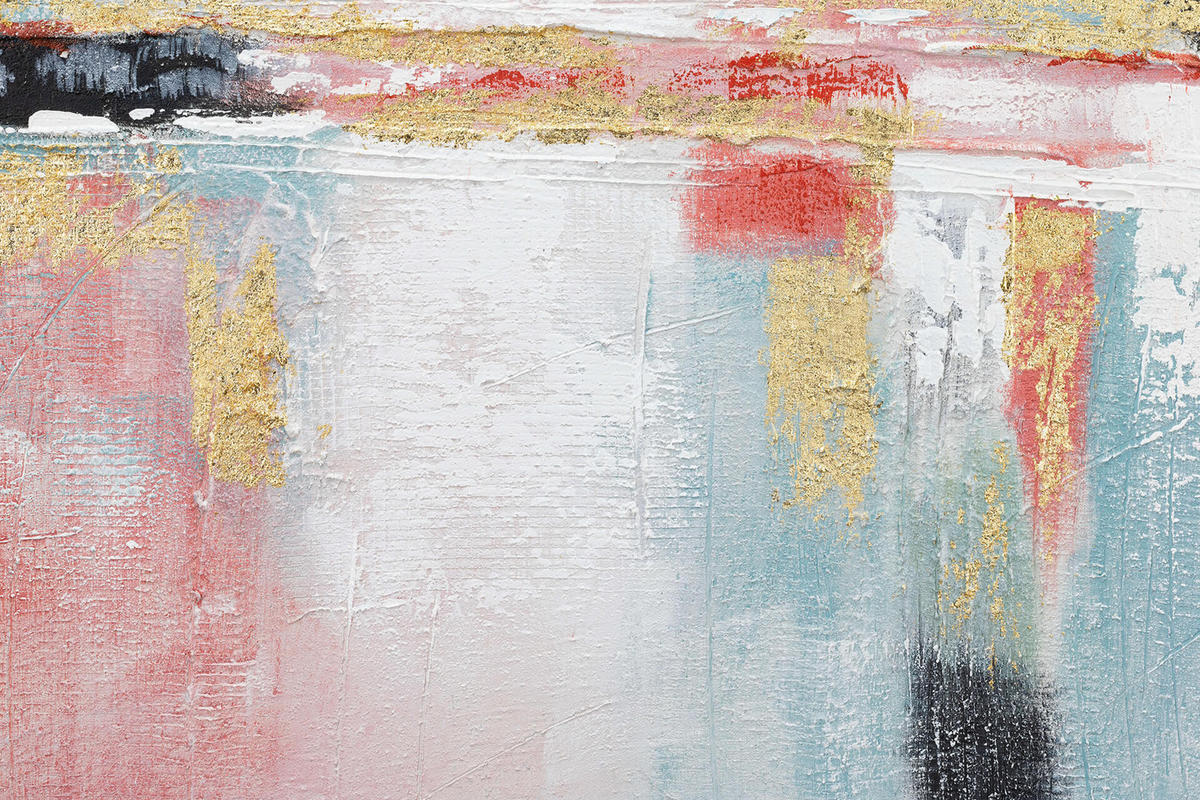 ACRYLBILD HANDGEMALT 80/80 cm - Pink, Holz/Textil (80/80cm) - KUNSTLOFT