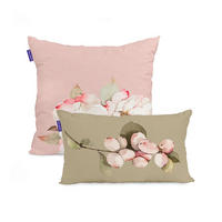KISSENBEZUG white peonies 50x50 + 50x30 cm mehrfarbig - Multicolor, Textil (50/50cm) - Happy Friday