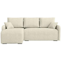 ECKSOFA Malen mit Schlaffunktion Beige Bouclé - Creme, Textil (215/141cm) - Bromarkt