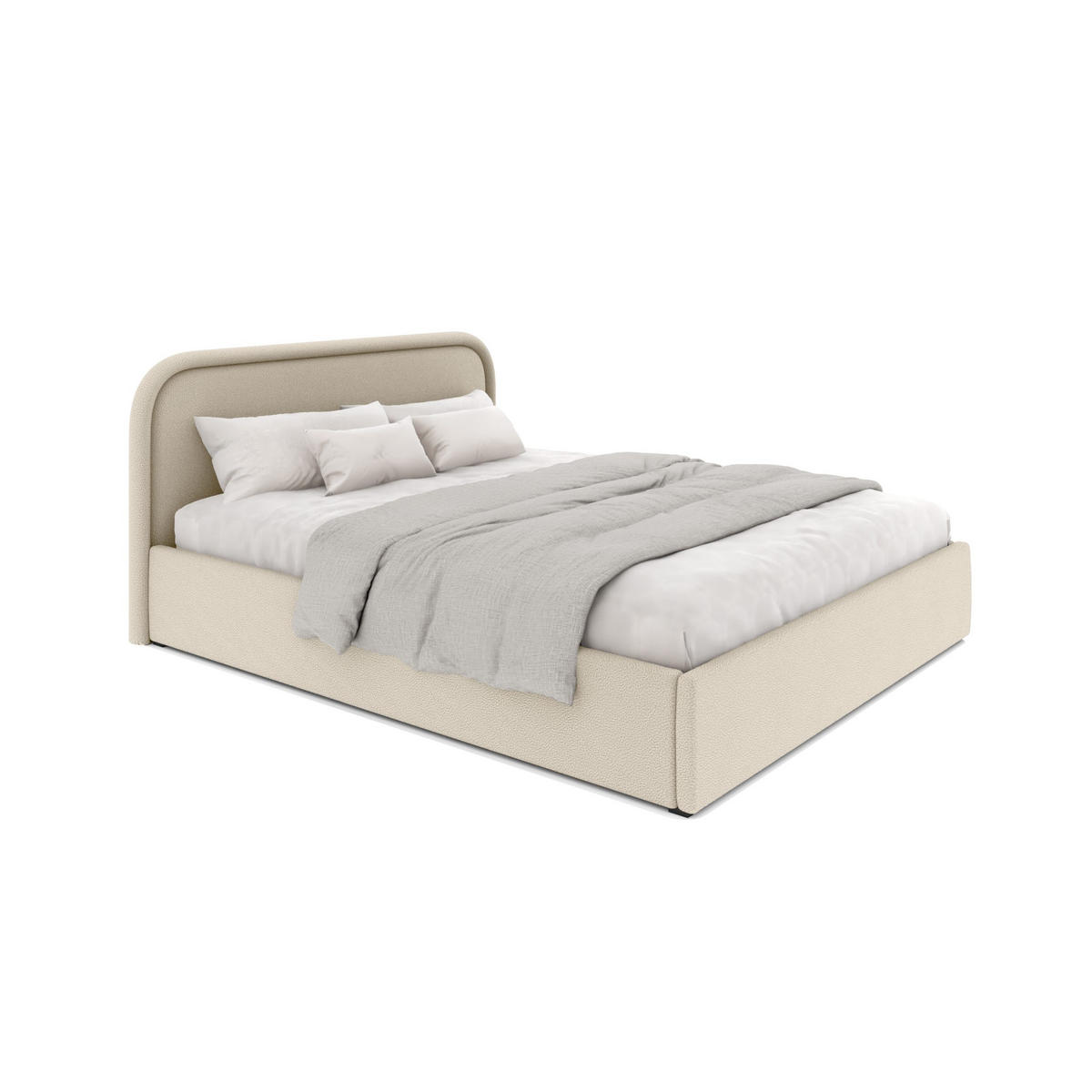 POLSTERBETT Juko 140x200 cm, Beige - Beige, Textil (140/200cm) - Fedve