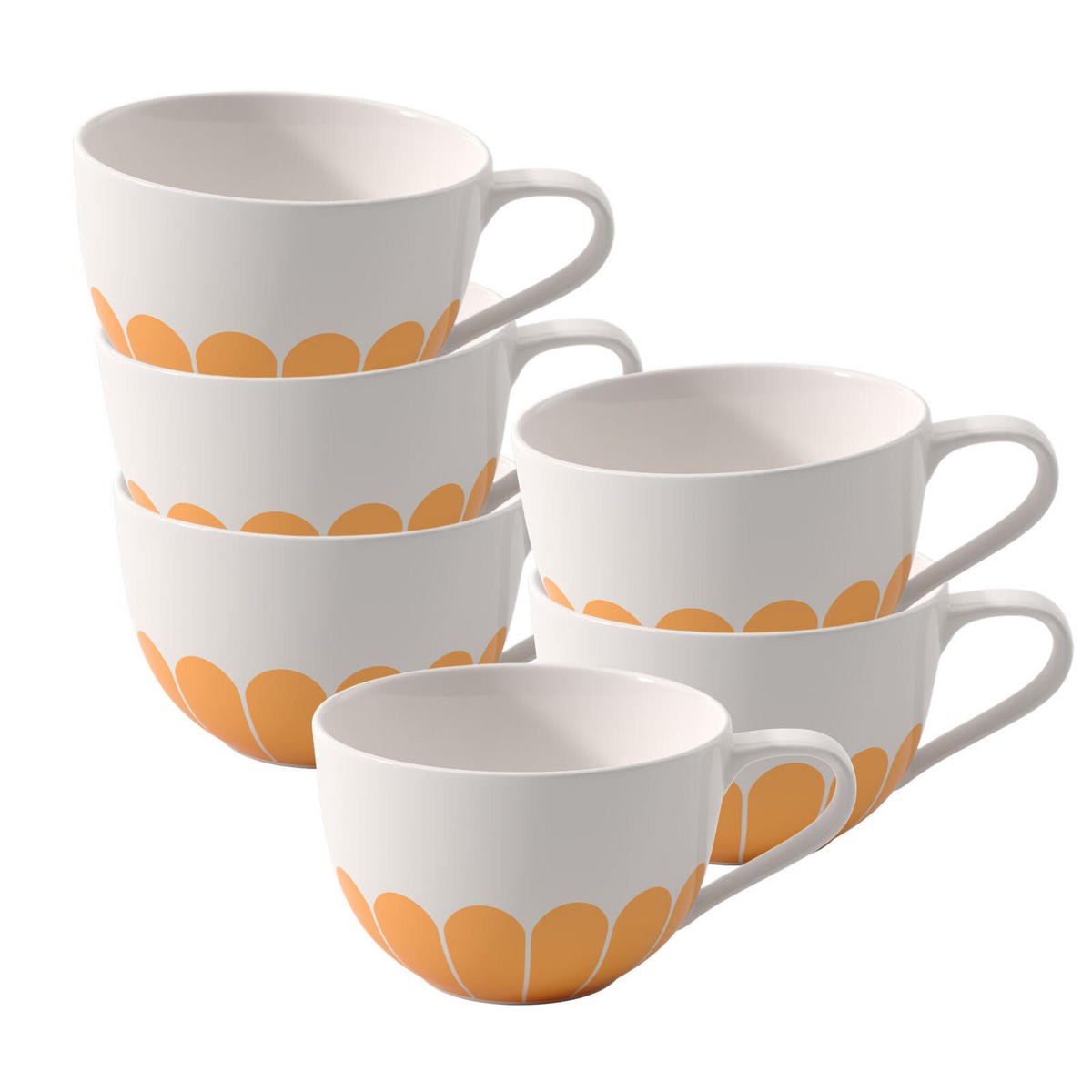 CAPPUCCINOTASSEN Fleur Couleur Soleil 300 ml 6er Set - Gelb, Keramik (0.3L) - Villeroy & Boch