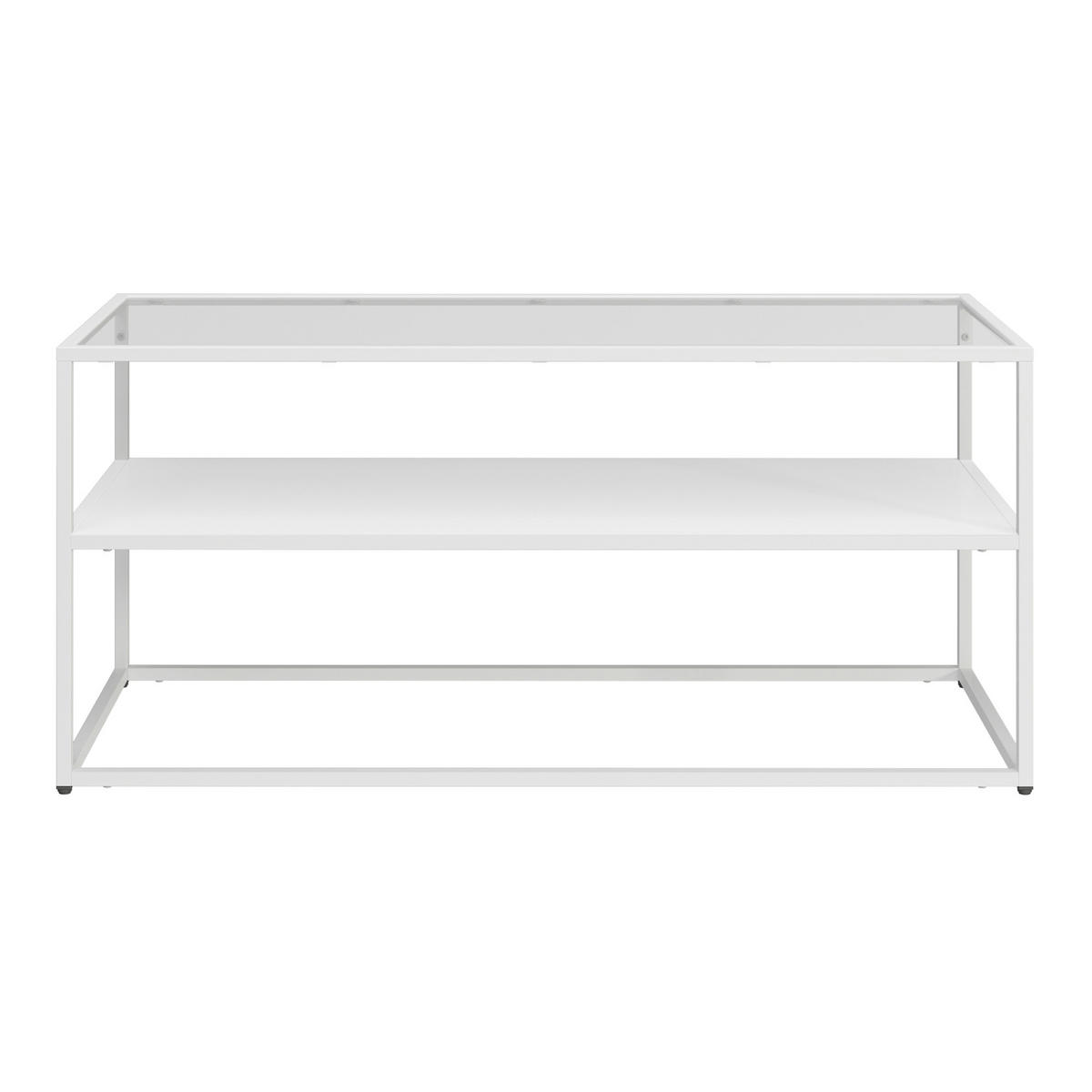 COUCHTISCH Solund 102/43/46 cm - Weiß, Metall (43/102/46cm) - [en.casa]