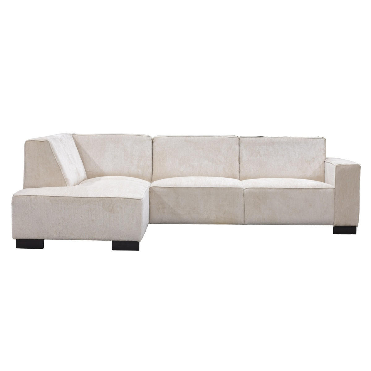 3,5-SITZER-ECKSOFA mit Ecke auf der linken Seite aus Stoff, beige - Beige, Holz (274/205cm) - Giga Meubel
